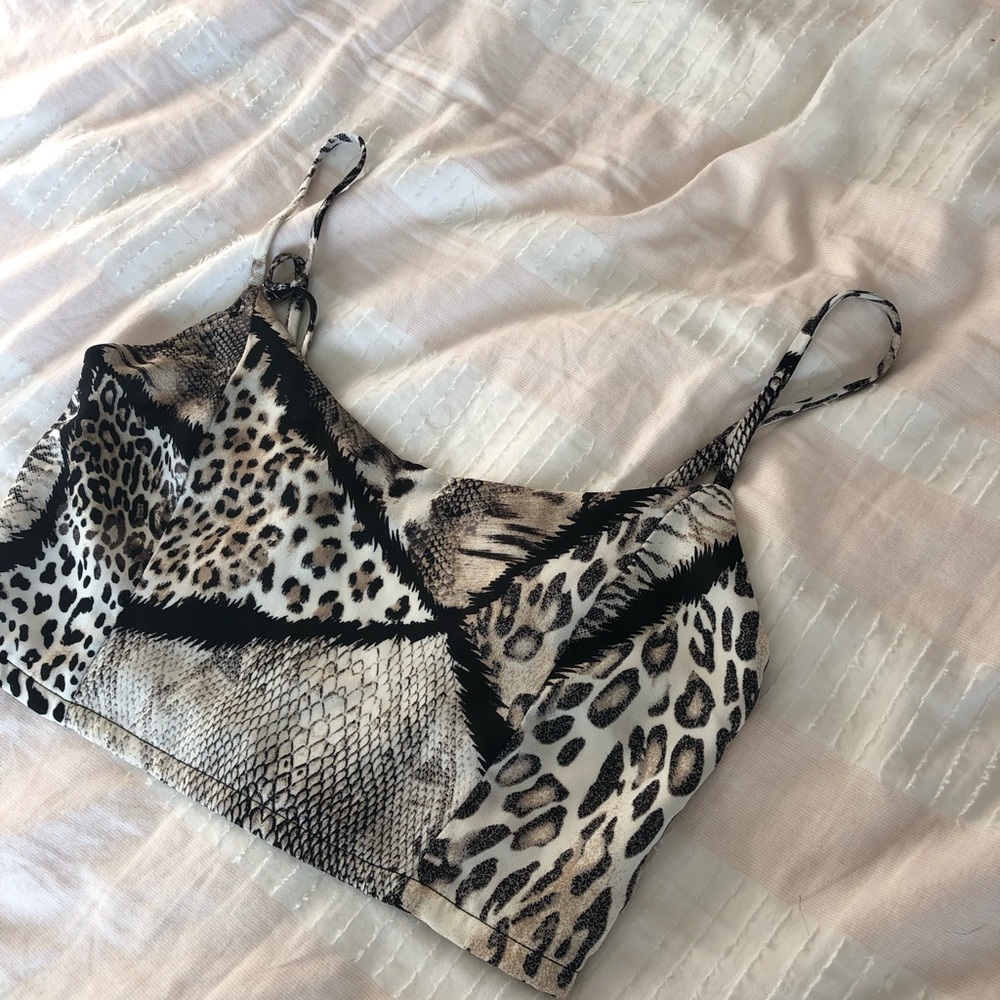 Animal print crop top